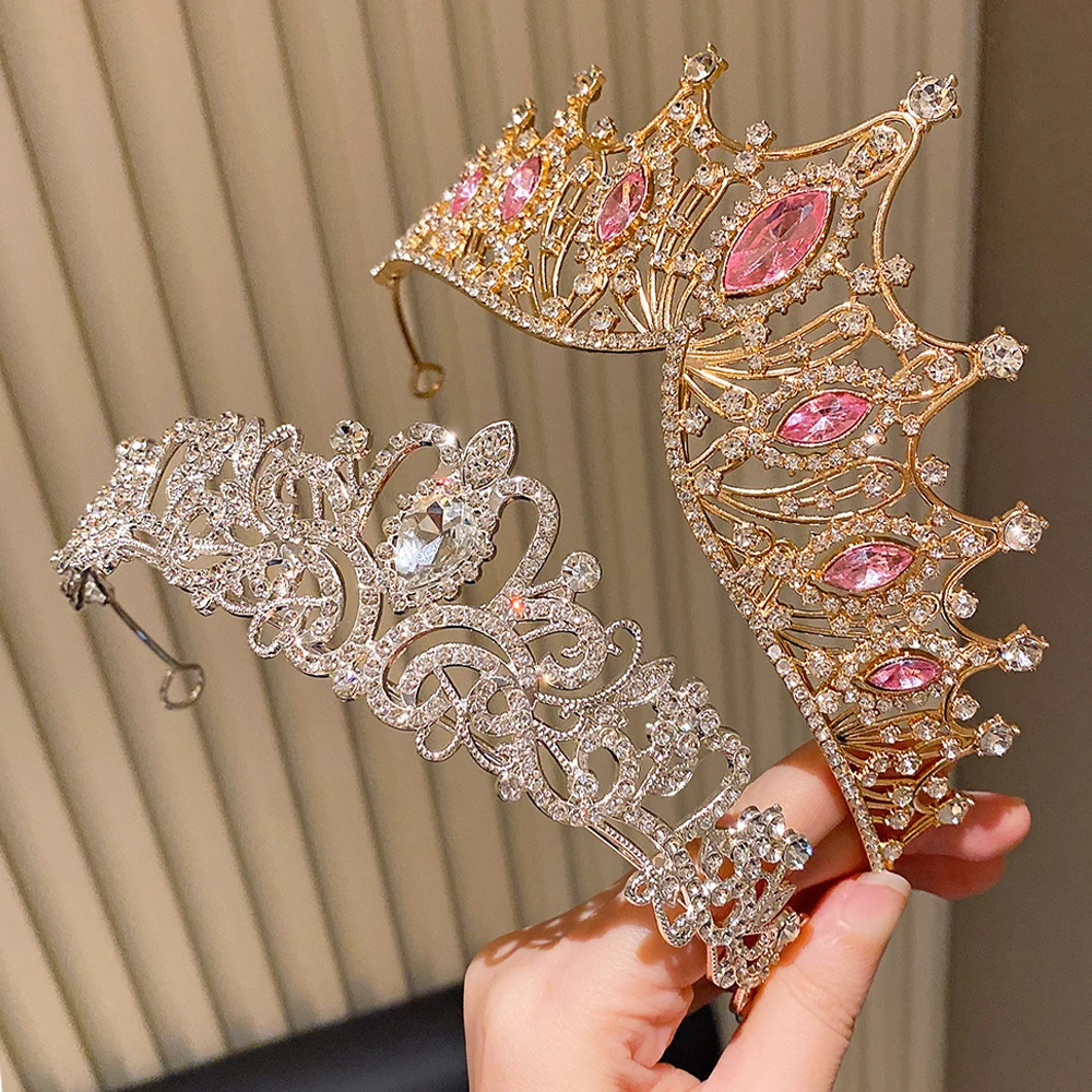 2 corone per spettacoli di feste di fascia alta di colore misto, regali ideali per matrimoni, compleanni, celebrazioni, cerimonie di arrivo delle donne