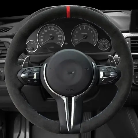 Car Steering Wheel Cover Anti-Slip Suede Leather For BMW M Sport 1 Series F20 M135i M140i M235i M240i X1 F21 F48 X2 F39 X3 F25 m235i reviews - No. 7