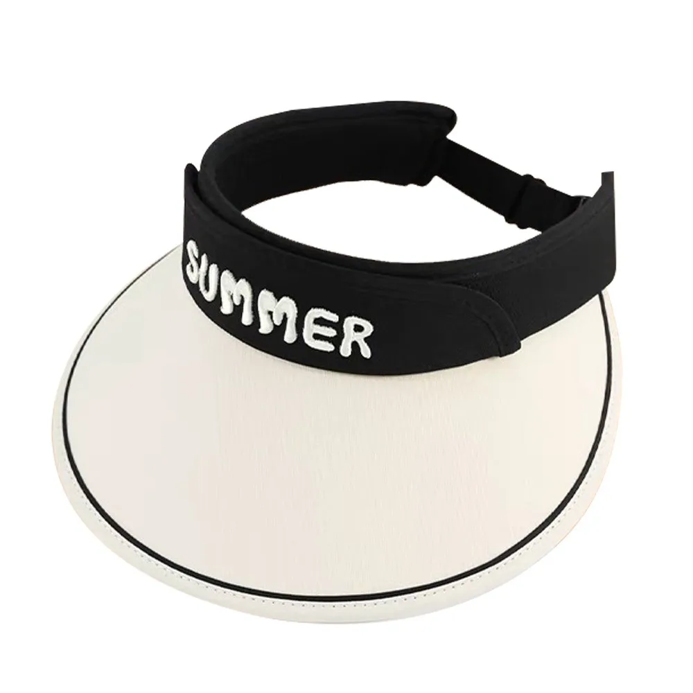 

Trendy UPF 50+ Sun Hat UV Protection Adjustable Kids Visor Hats Empty Top Wide Brim Baseball Cap for Boys Girls
