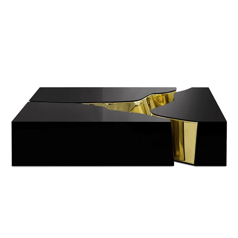 Splicing coffee table living room home villa model light luxury modern simple square coffee table