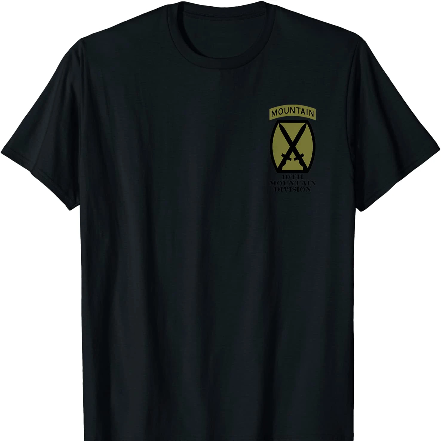 US Army 10th Mountain Division Subdued Infantry Grunt T Shirt. Short Sleeve 100% Cotton Casual T-shirts Loose Top Size S-3XL