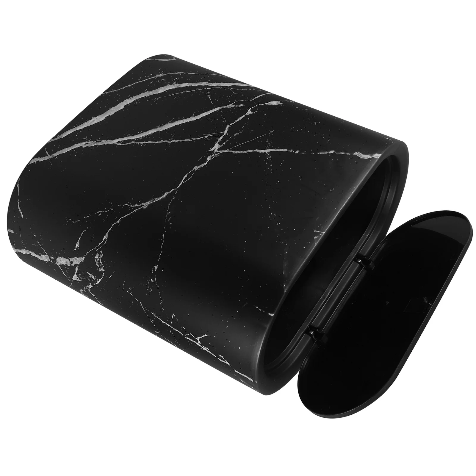 

Slim Marble Trash Can Plastic Wastebasket Narrow Design Trash Bin Bathroom Kitchen Living Room Bedroom Garbage Container