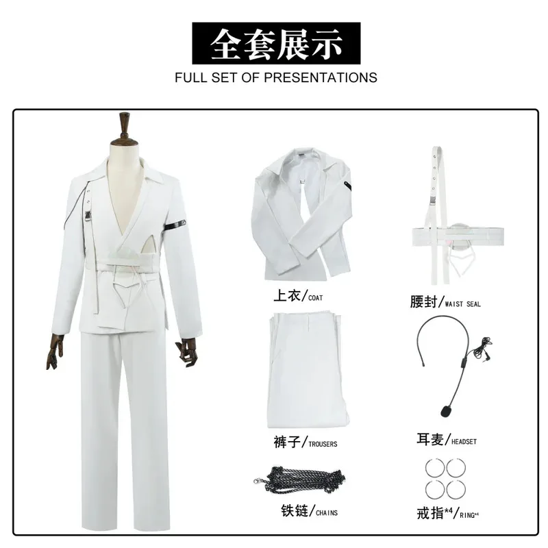 ชุดคอสเพลย์ลูก้า ตัวละครเอเลี่ยนจากอนิเมะเรื่อง Blink Gone R7 ชุดสีขาวน้ำเงิน พร้อมวิกผมลูก้า ตัวละคร Ruler Of My Heart