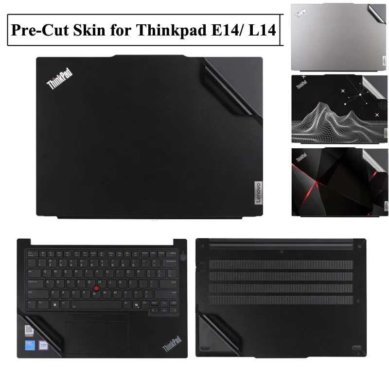 Pre-Cut Skin Cover for Laptop Thinkpad 14 E14 Gen 7 6 2025 2024 2023 L14 Gen 5 4 3 2 1 Touchpad Palmrest Film Sticker