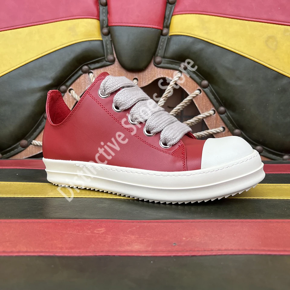 Brand Men Leather Sneakers Jum - Men Shoes Red ulasan dan harga
