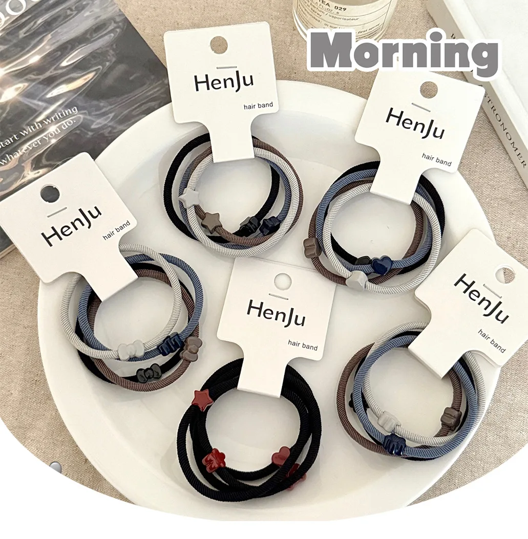 ยางรัดผมแบบยืดหยุ่น สไตล์ใหม่ ไล่เฉดสีเทา เรียบง่าย แฟชั่นสำหรับวัยรุ่นหญิง ยางมัดผม อุปกรณ์เสริมผมอเนกประสงค์