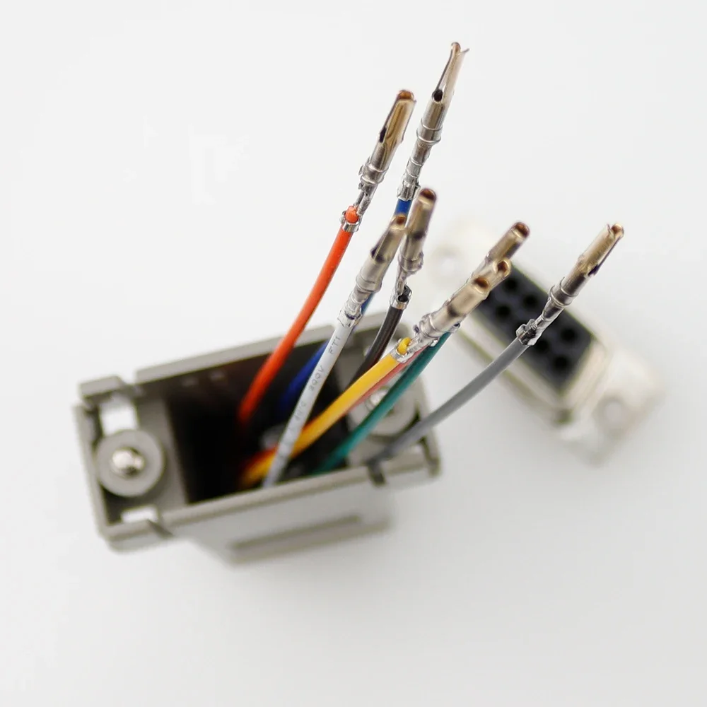 200Pcs DB9หญิง RJ45หญิง RS232โมดูลอะแดปเตอร์ F/F Connector Converter Extender สำหรับคอมพิวเตอร์