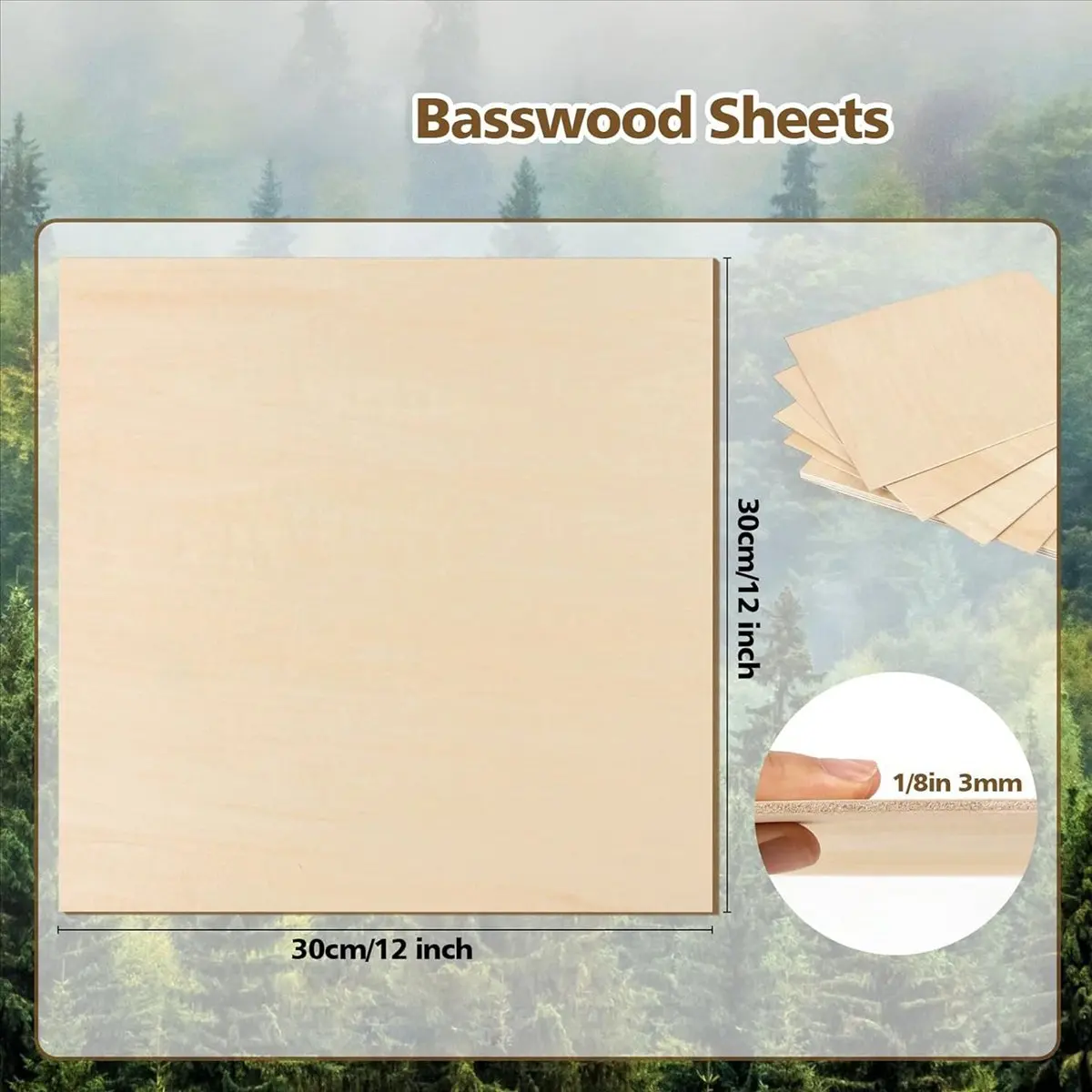 

【ФЛАШИ-ДЕАЛЬНО!】12 х 12 дюймов — листы липы 3 мм, листы фанеры, 16 квадратных незавершенных деревянных досок для поделок своими руками, лазерная резка