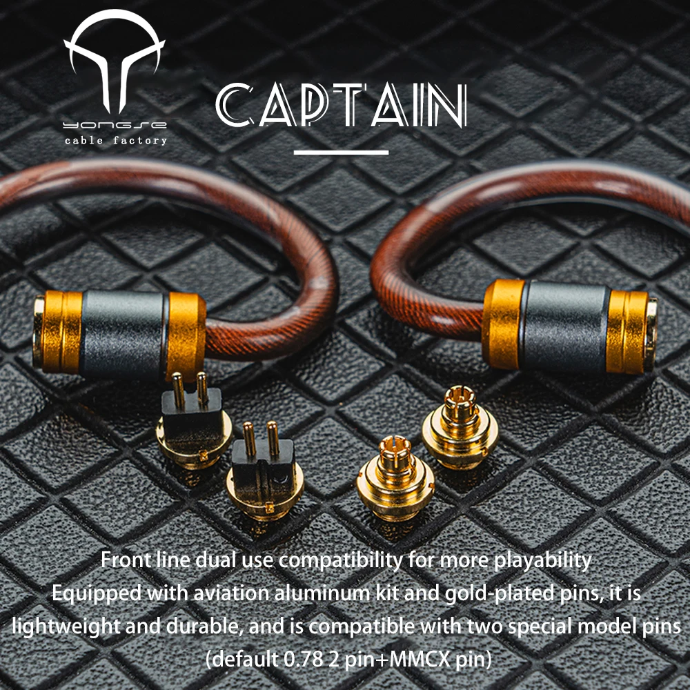 Yongse Captain High Purity Single Crystal Copper Silver-plated + OOC Copper Layer 6fold Coaxial Twisted Earphones Upgrade Cable