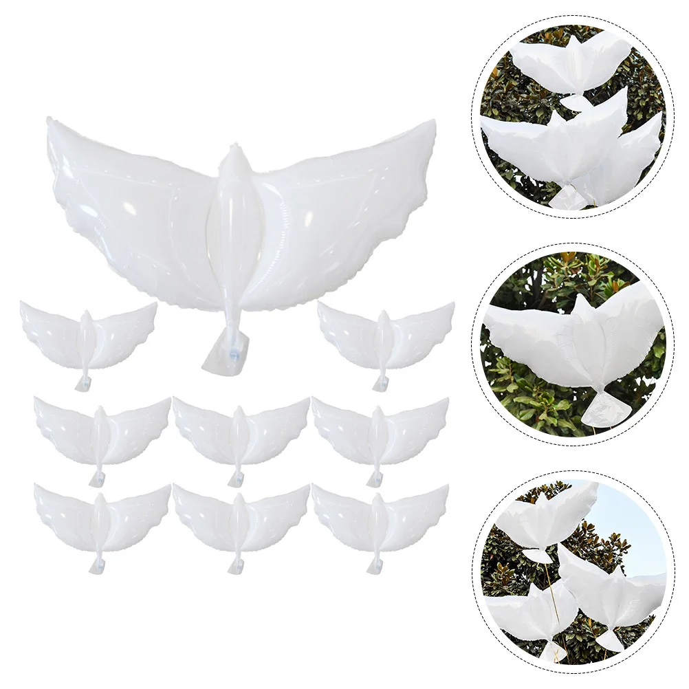 

10 Pcs Dove Balloon Happy Birthday Balloons Decorations Wedding Party Commemorate