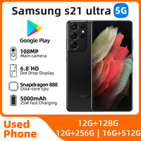 Samsung Galaxy S21 Ultra 5G G998U1 Android 6.8inch  Screen CPU Snapdragon 888 108MP Camera Unlocked Used Phone