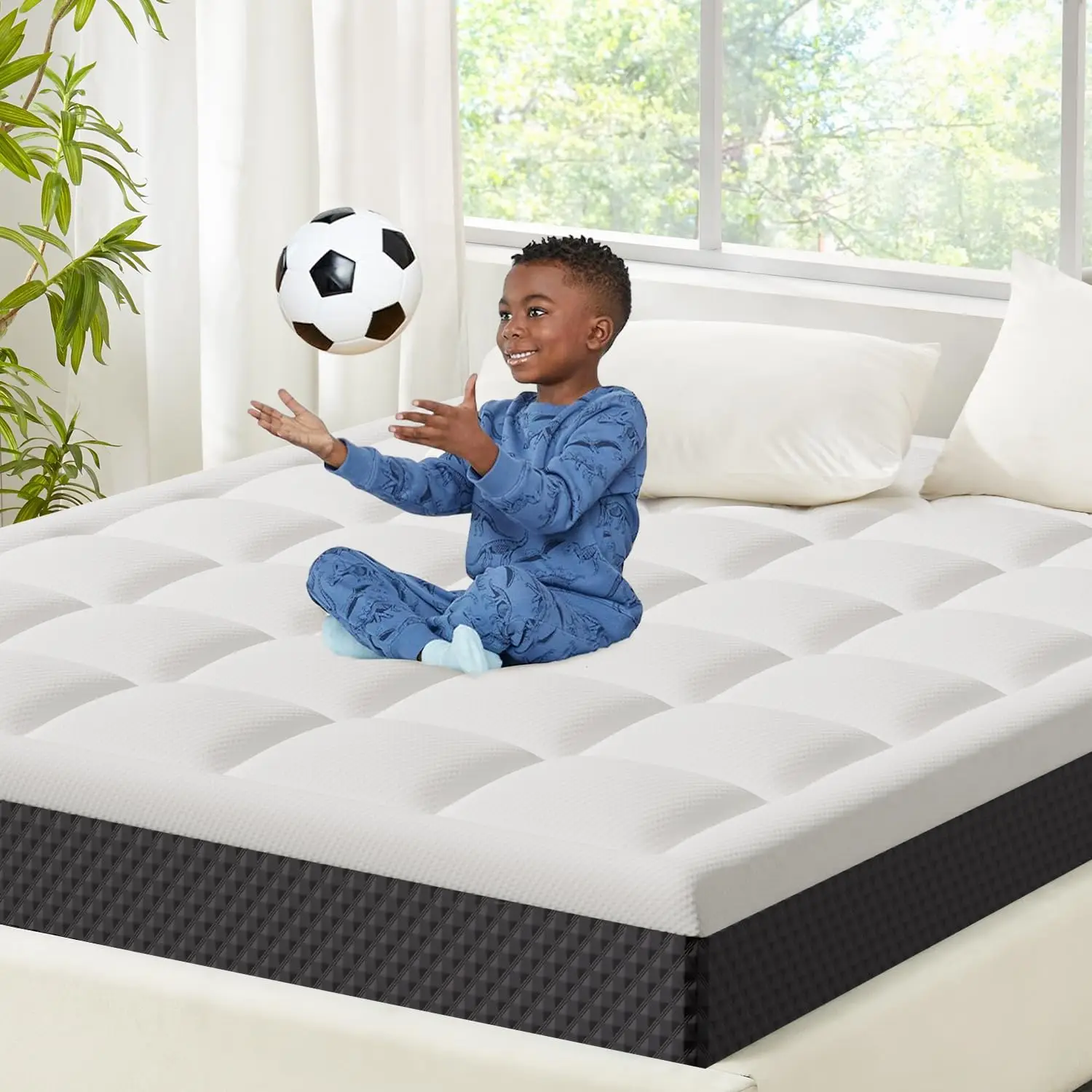 5 Inch Twin Mattress Cooling Gel-Memory Foam Plus Pillowtop for Kids Adults Breathable and Skin-Friendly Fiberglass Free Mattres