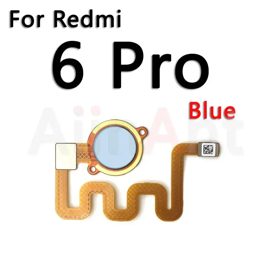 Aiinant Back Button Touch ID Finger Scanner For Xiaomi Redmi Note 6 Pro Plus Prime Fingerprint Sensor Flex Cable Spare Parts