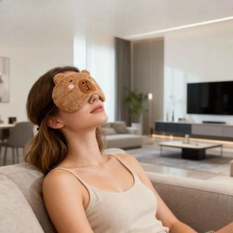 Capybara eye mask, cute sleep light-blocking eye mask, adjustable eye mask, unisple eye mask, birthday and Christmas gift