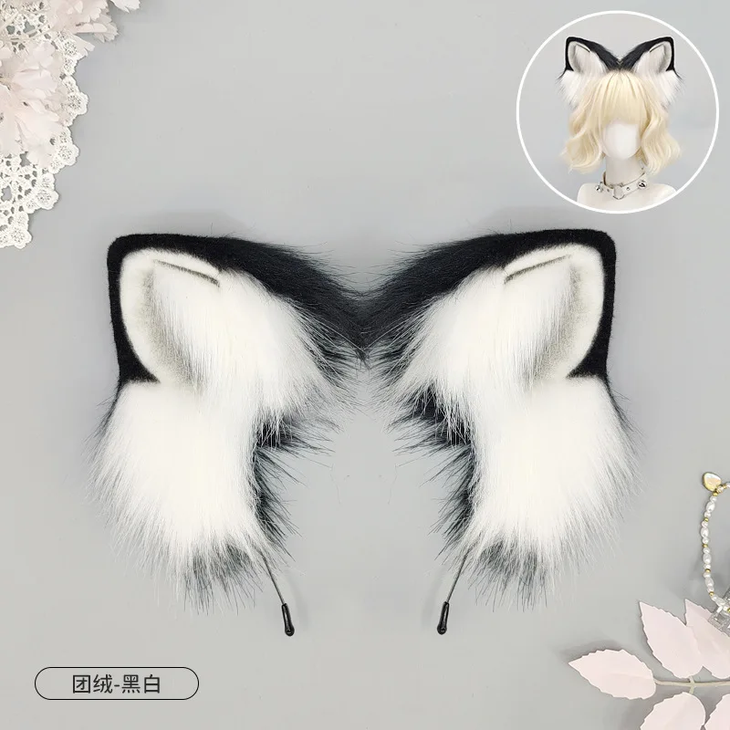 Anime japonês orelha bandana menina orelhas cos raposa orelha bandana bonito kc cosplay orelhas de raposa de pelúcia headwear lolita jogo trajes orelha de gato