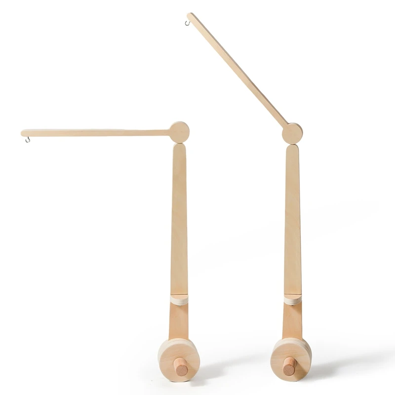 ที่แขวนโมบายติดเตียงเด็กแบบมอนเตสซอรี่ 0-12 เดือน ที่แขวนโมบายไม้ โมบายถักโครเชต์สำหรับเด็กแรกเกิด ของเล่นแขวนโมบายเด็ก ของเล่นเขย่ามือเด็ก