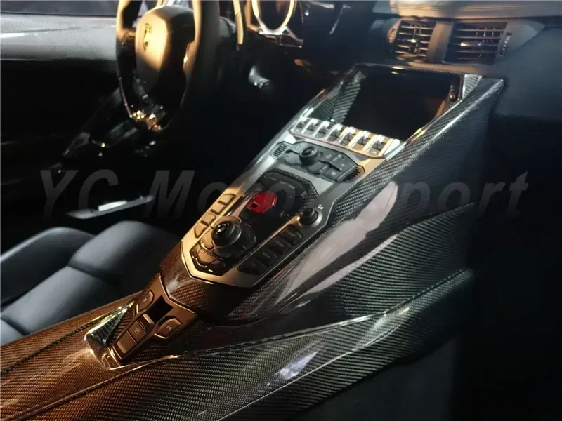 

Car Accessories Dry Carbon Fiber Center Console Fit For 2011-2014 LP700 Center Console Replacement Car-styling