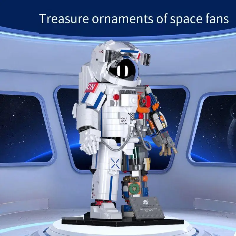 Space exploration series, dawn astronaut, building block, space rocket model, assembly, children's kit, toy