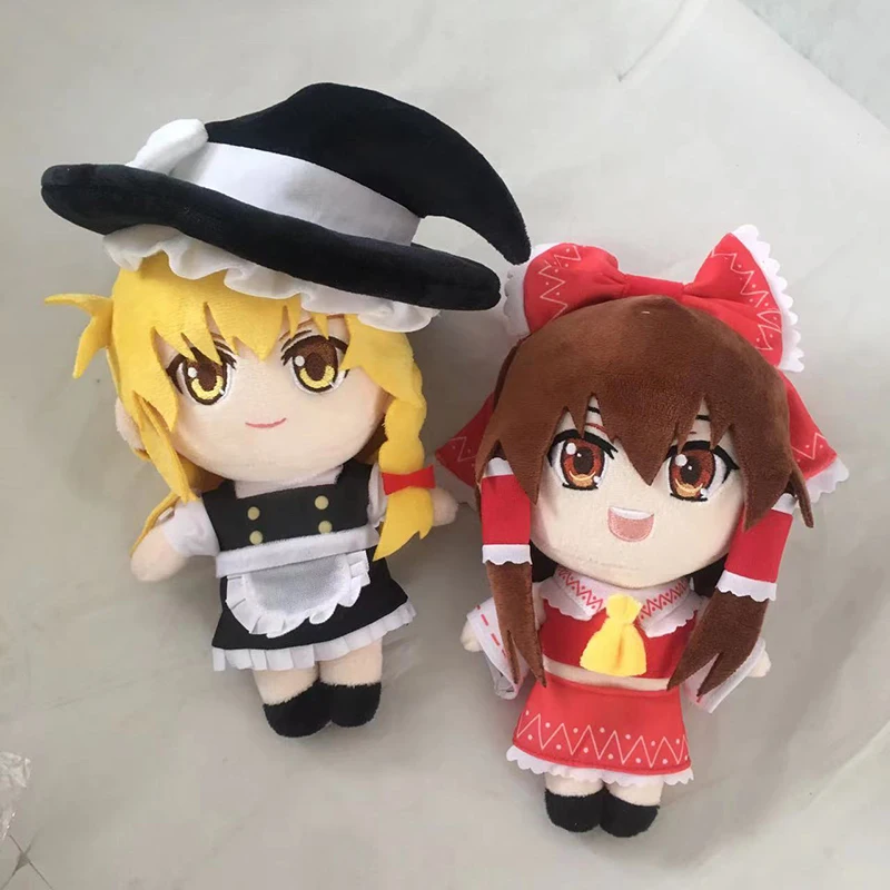 New Anime Touhou Project Plush Doll Toy Hakurei Reimu Kirisame Marisa Stuffed Toy Soft Figure Fans Collection Birthday Giftsr