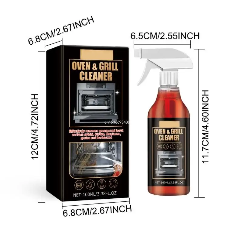 100ml Kitchen Oven Grill Cleaner Kitchen Oil Remover Household Kitchen Greases Cleaning RustStain Remover