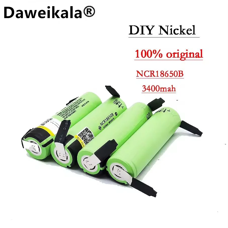 New Original NCR18650B 3.7 V 3400mAh 18650 Lithium Rechargeable Battery Welding Nickel Sheet Batteries