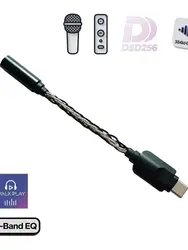 USB-C HiFi Digital Audio Module Amp Dongle Headphone DAC Sound amplifier CB5100 & CS43131 Chips, 384kHz/32bit DSD256