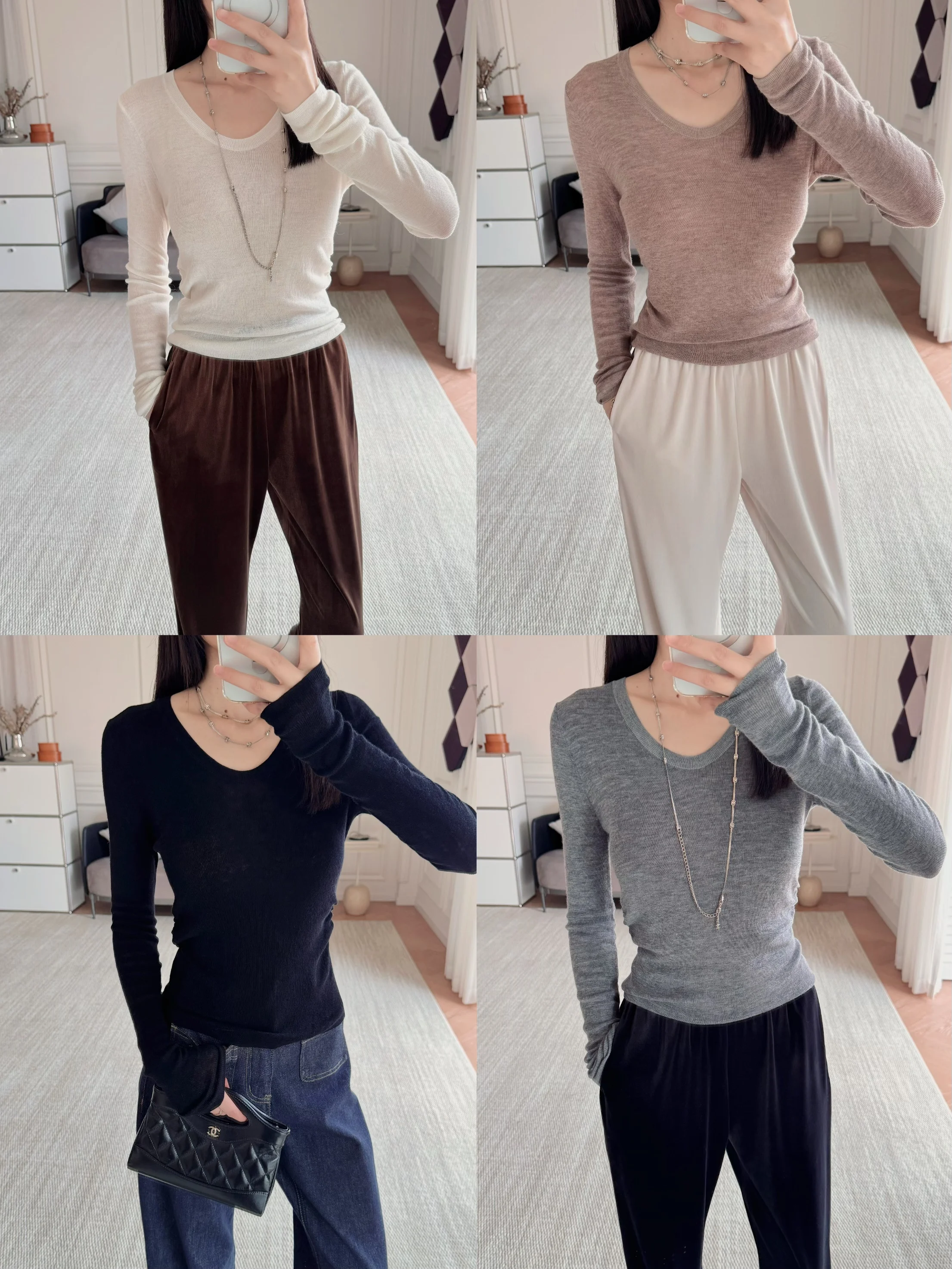 

Мягкий легкий вязаный топ из смесовой шерсти с ИК-отражающими волокнами, приталенный, с глубоким V-образным вырезом, с драпировкой на талии, базовый слой, женский свитер во французском стиле