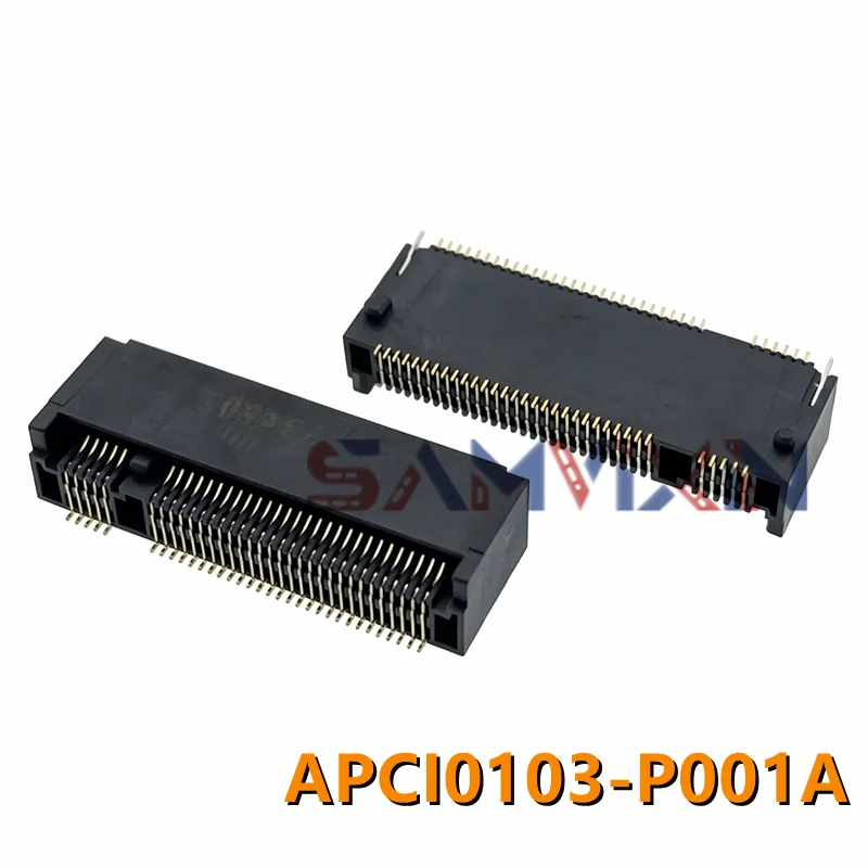 APCI0103-P001A (10pieces) M.2 NGFF B Key Socket 67Pin Horizontal SMD 4.75mm Height for SATA SSD ,Original In Stock