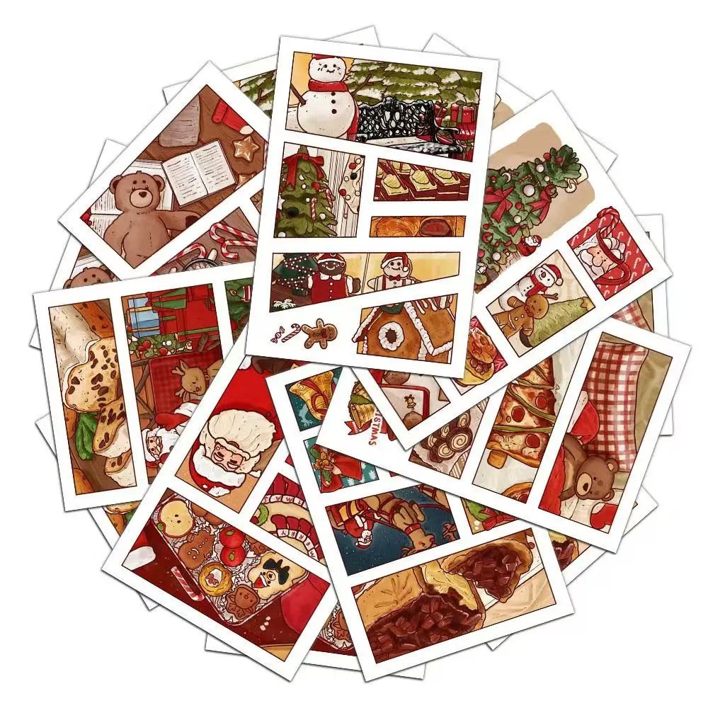 8sheets Christmas Stickers Graffiti Sticker for Decor Phone Ipad Guitar Motorcycle Stationery Stickers DIY Stickers Decals