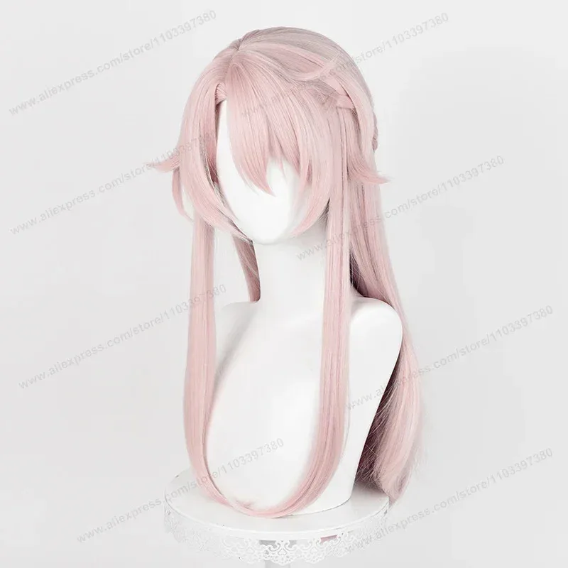 25COSJiao تشيو شعر مستعار تأثيري الشعر الاصطناعية هونكاي ستار السكك الحديدية Jiaoqiu 68 سنتيمتر طويلة النساء الوردي التدرج الشعر أنيمي مقاومة للحرارة الباروكات
