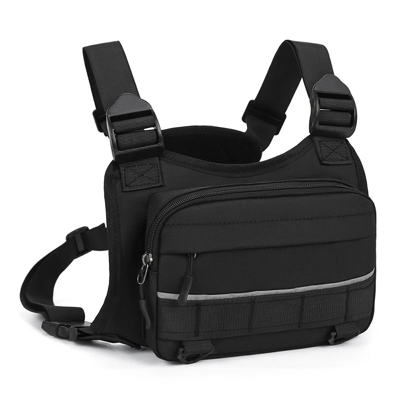 Taktische Outdoor-Brusttasche Unisex Lauf- und Fahrradtasche EDC-Weste Workout-Sport-Brustpackung für Männer – Detail 11