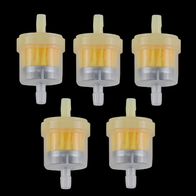 5Pcs Motorcycle Gas Fuel Filter Motorbike Car Inner Gasoline Fuel Filters For Moped Scooter ATV Petrol Oil Inline Filter Tool