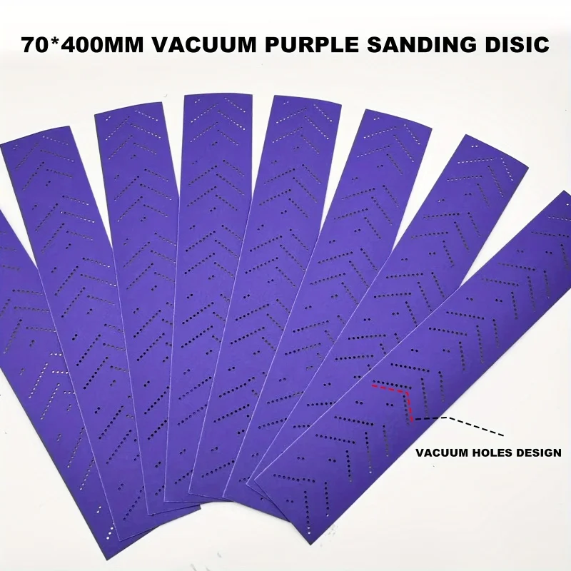 5Extended length70mm x 400mmPurple ceramic sandpaper disc - Coarse-grit high-efficiency grinding and polishing，Vacuum hole desig
