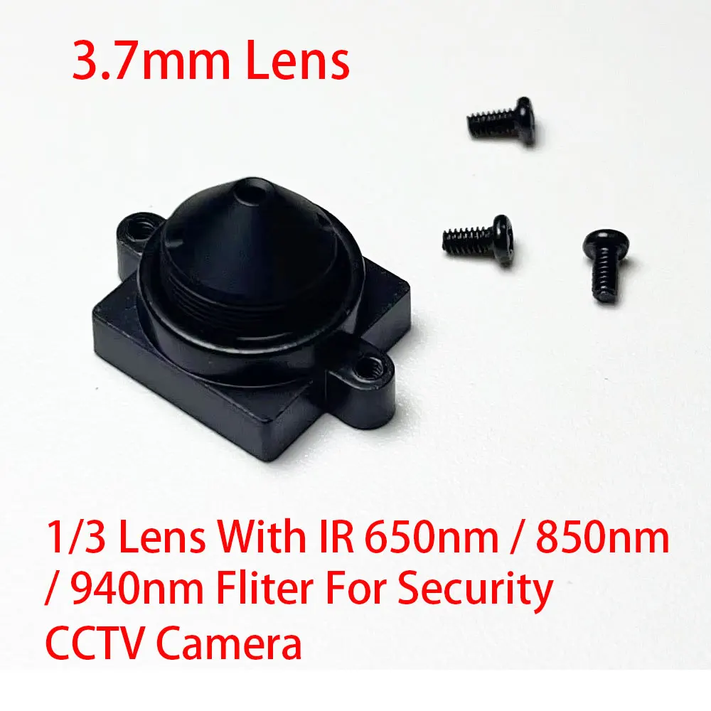 HD 3.7mm Lens M12*0.5 Mount mini 1/3 Lens With ir 650nm / 850nm / 940nm fliter for security CCTV cameras
