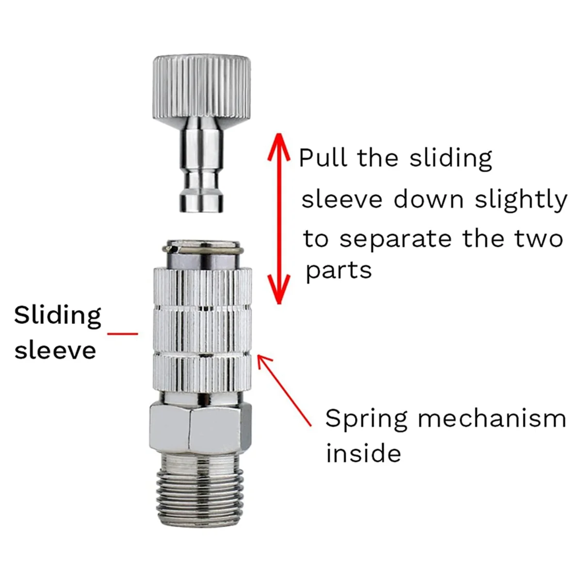 Airbrush Quick Disconnect Coupler Release Fitting Adapter Kit with 5 Pcs 1/8inch Female Connectors and 1 Male