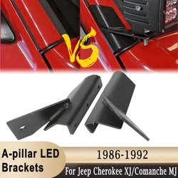 A-Pillar 4 inch LED Work Light Bracket For Jeep Cherokee XJ 84-01 /Comanche MJ 86-92 Windshied Side Work Light Mounting Holder