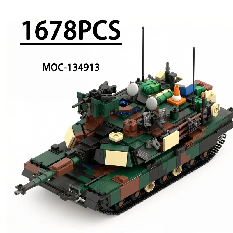 

MOC-134913 Building Block Battle Tank Model Decoration 1678 Pieces Birthday Gift Christmas New Year Toy Gift