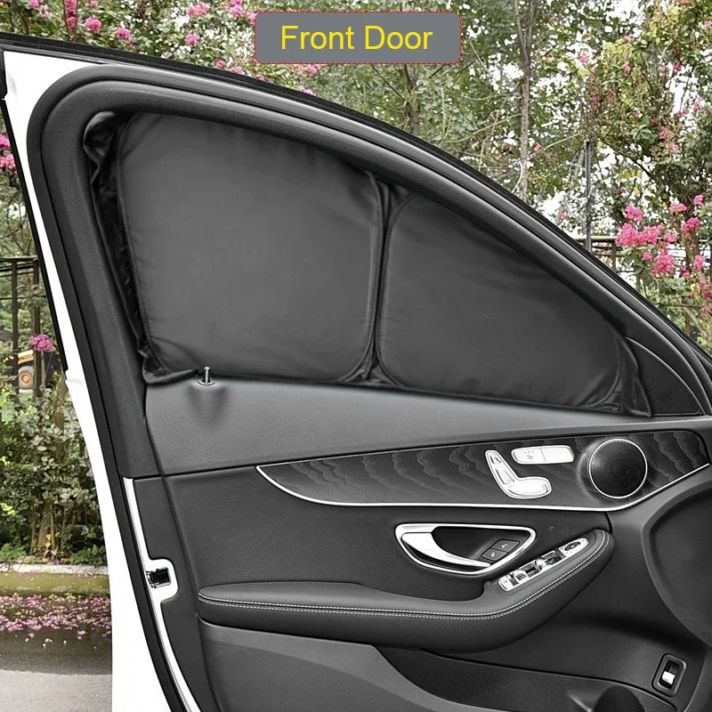 

For Mercedes-Benz C-Class 2015-Present Car Black Windows Privacy Sunshade Auto Anti-UV Heat Insulation Protect Cover Accessories