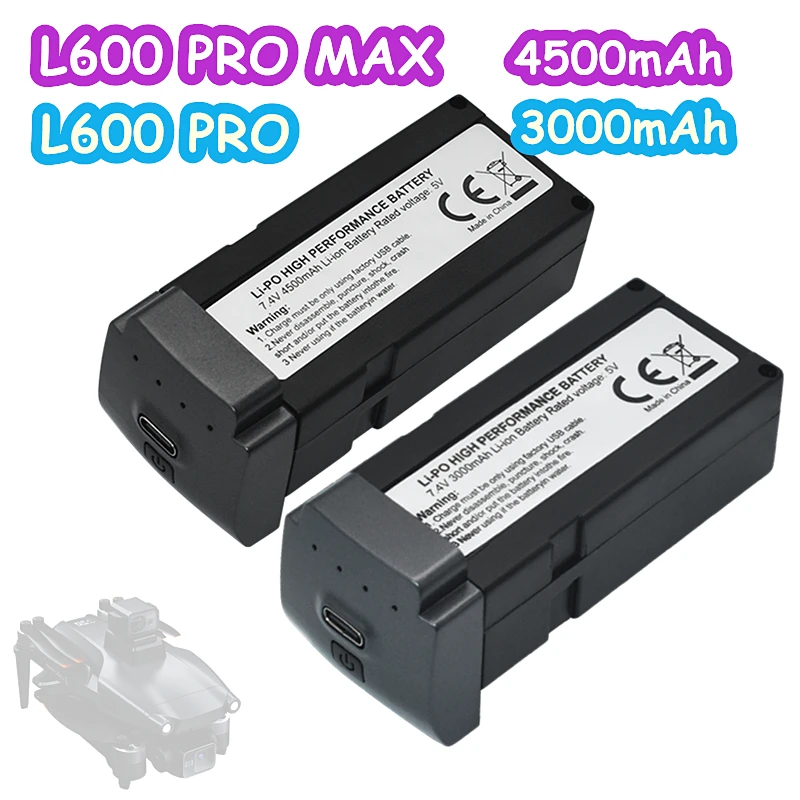 

Original Battery 7.4V 4500MAH 3000MAH L600 PRO MAX L600PRO L600-1PRO Helicopter Quadcopter Original-factory battera