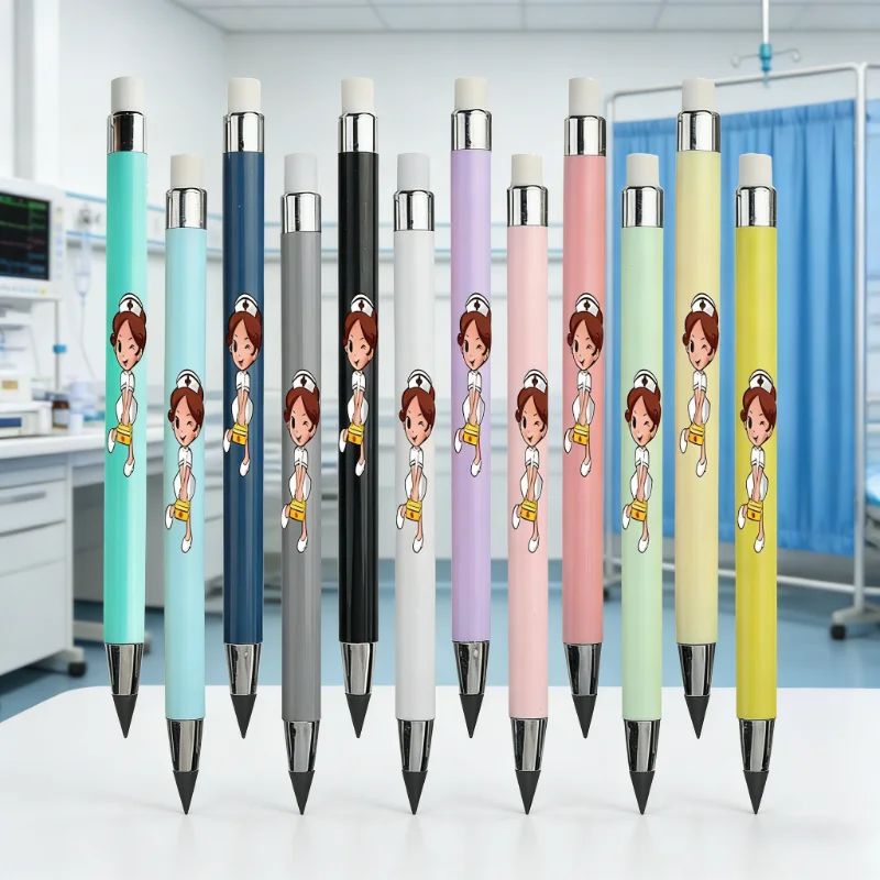 

12/24/36PCS Female Nurse Pattern Eternal Pencil Life Guardian Drawing Pencil Nurses' Day Gift Stationery