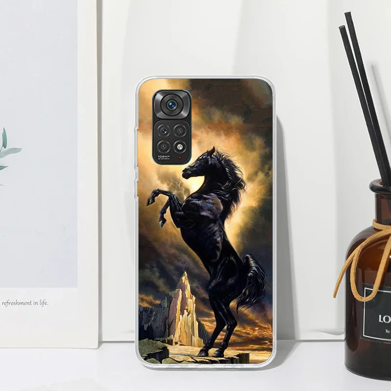 Horse Great Beauty Galloping Phone Case For Xiaomi Redmi Note 13 12S 11S 10S 12 11E 10 Pro Plus 11T 9S 9 8T 8 7 Art Fundas Back