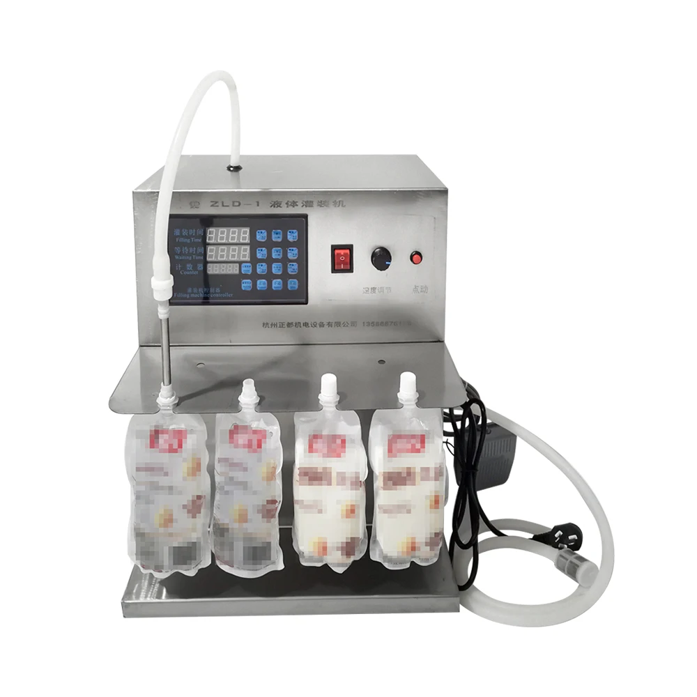 Production Line Soy Milk Juice Drink Beverage Stand-up Pouch Bag Liquid Filling Machine