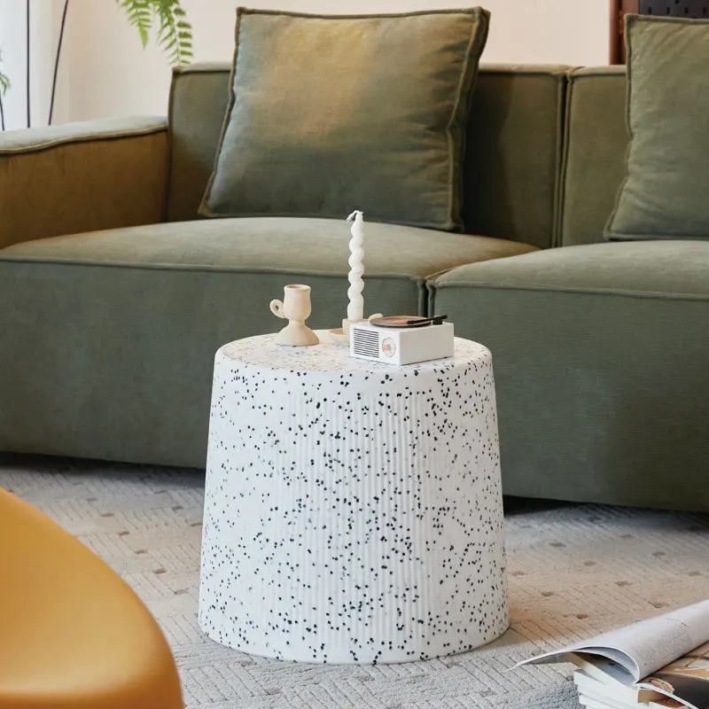 Nordic Plastic Stool Thickened Compact Round Seat for Living Room Bathroom Entryway Ottoman Low