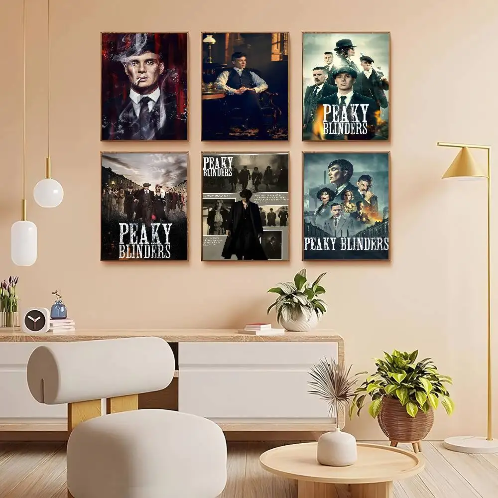Movie P-Peaky B-Blinders Poster High Quality Print Waterproof Wall Art Sticker For Bar Living Room Decor Gift
