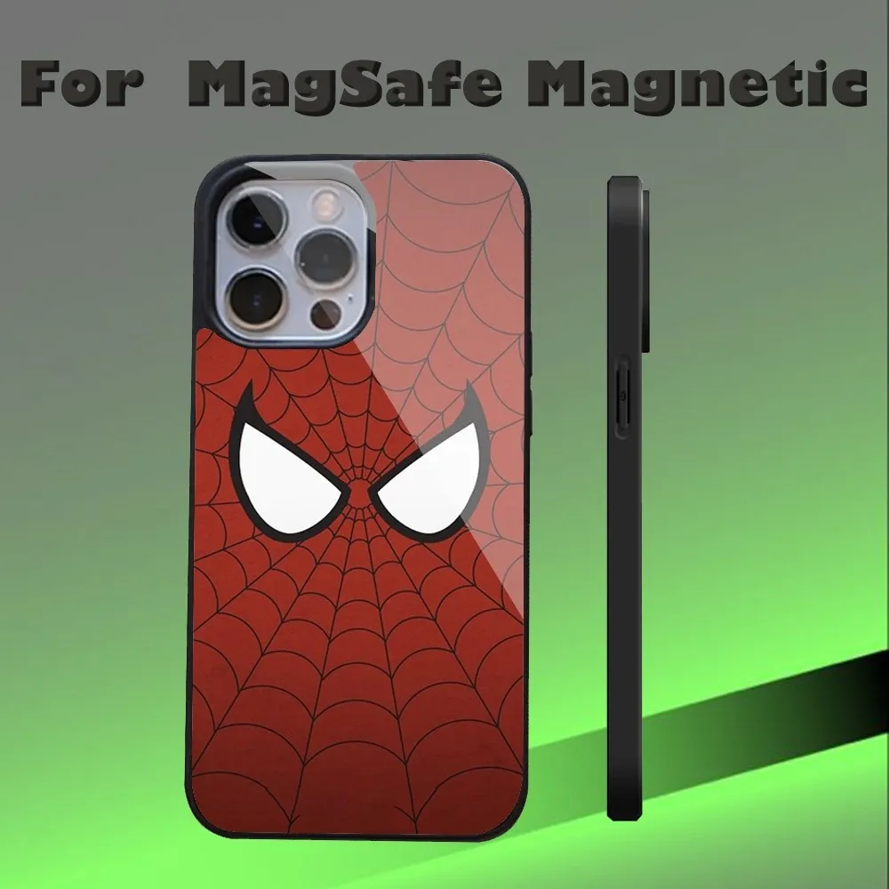 S-Spiderman Eyes MOVIE Phone Case For IPhone 16 15 14 13 Pro Max 11 12 Mini Alex Mirror For Magsafe Wireless Charging Cover