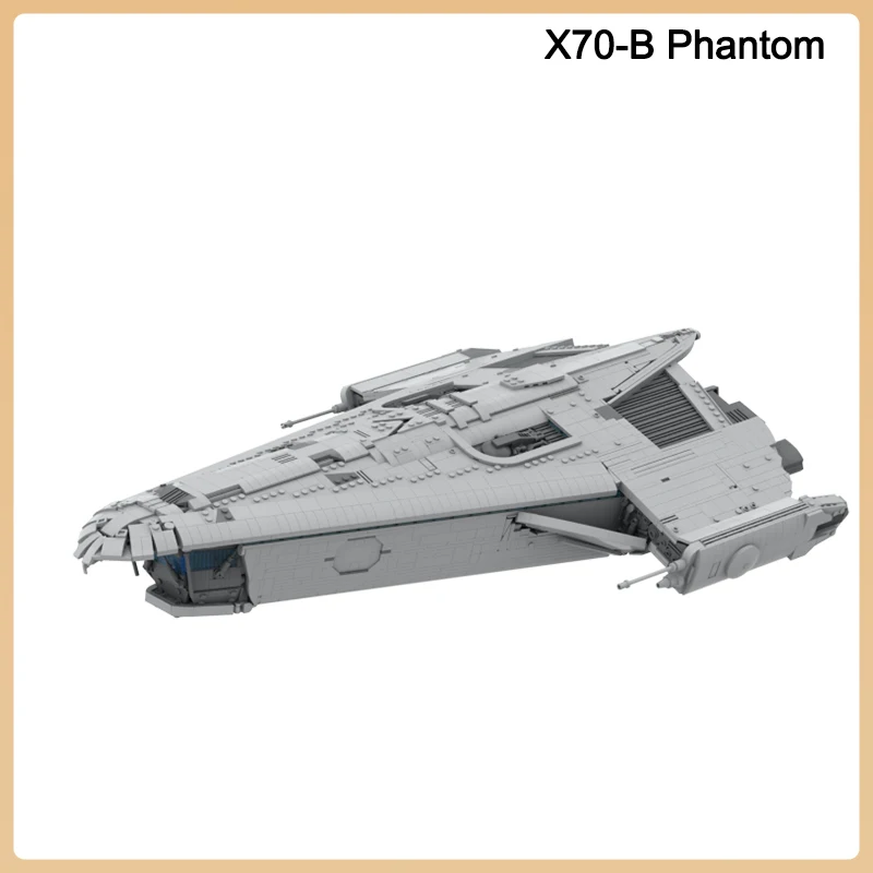 Star Movie Creation Cool Spaceship UCS X70-B Phantom-class Starcraft MOC Building Blocks Assembly Model Technology Bricks Toys