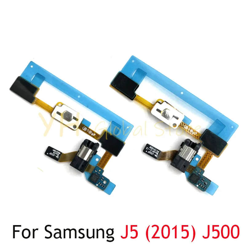 10PCS For Samsung Galaxy J5 J7 Prime G570F G610F J5 J7 2015 J500 J700 Home Button keypad Sensor Audio Jack Headphone Flex Cable