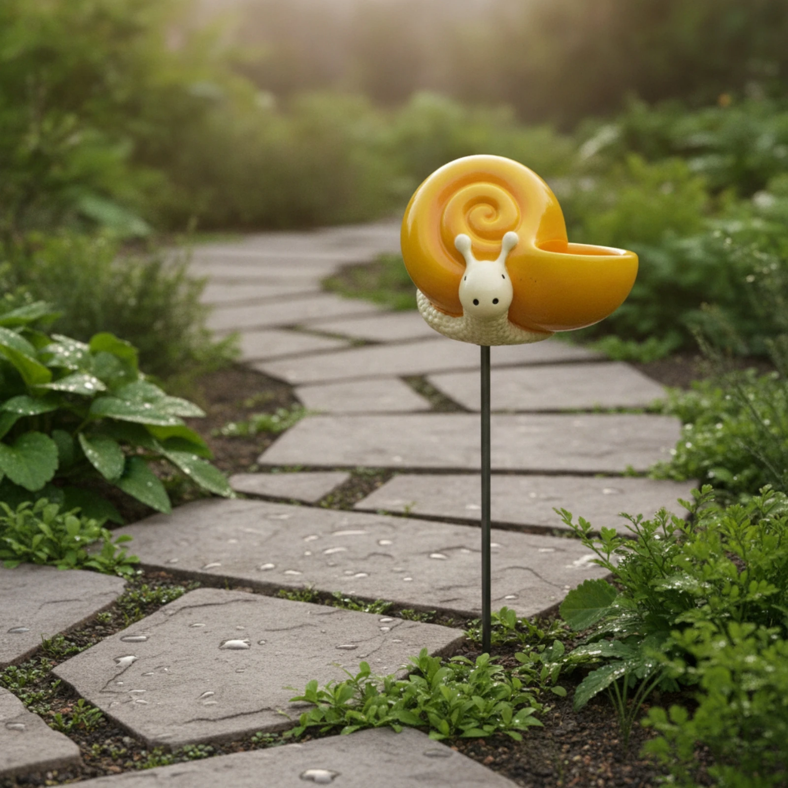 Estaca de Jardín con Recipient - Resin Art Flower reseña y precio