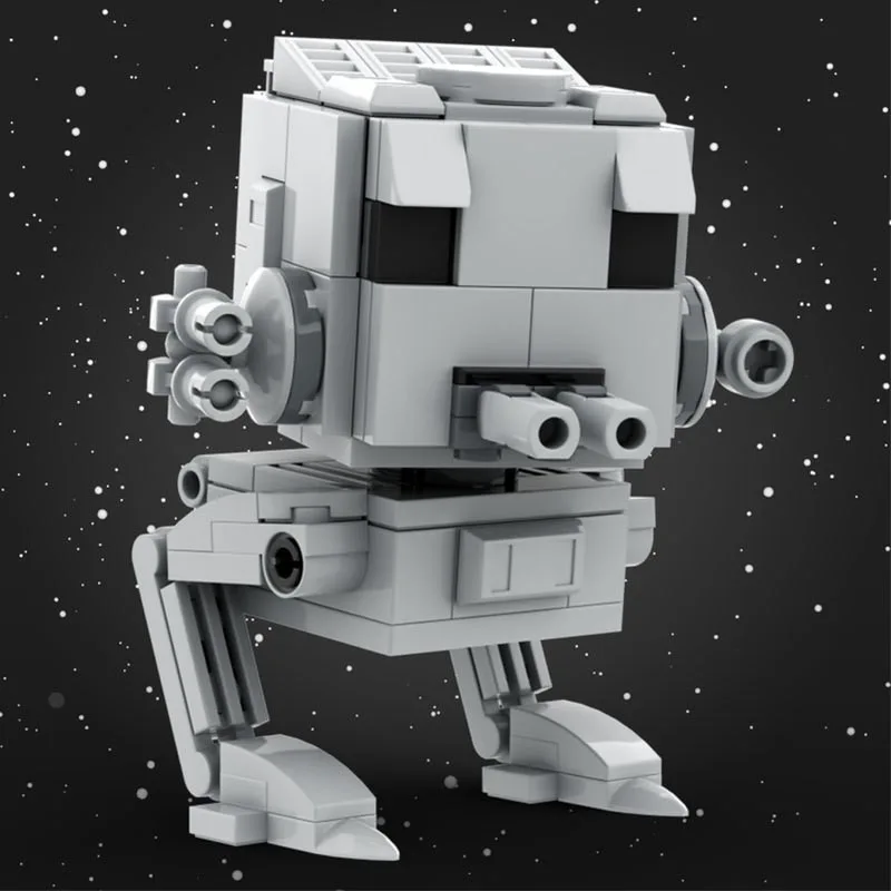 Biped Sci-Fi Armored Combat Walker Blocks, Space Mecha Display Model, Chinese DIY Bricks for Hobby Collection Gifts - view 2