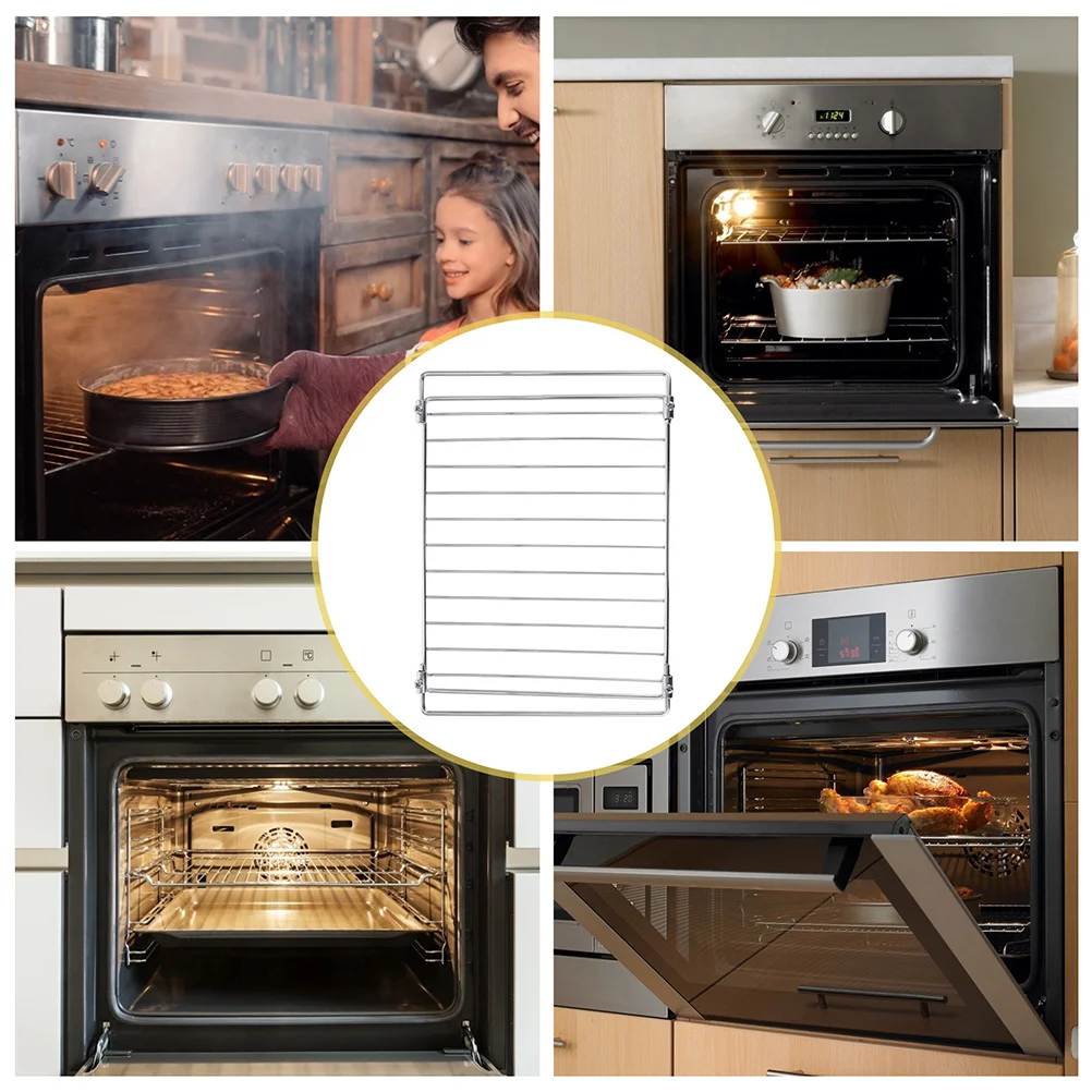 1pc Electric Oven Grill Mesh Stainless Steel Non-Stick High Temp Resistant Bbq Tool For Home Kitchen Barbecue Accessory Rack